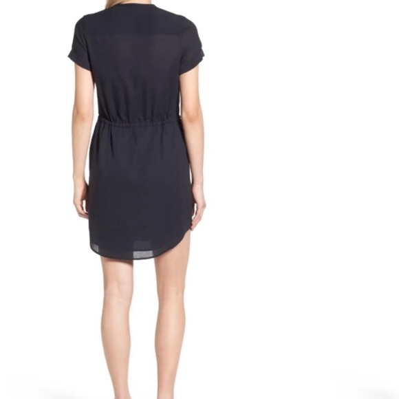 AG Collarless Black Shirt Dress - Size Small - Picture 2 of 7